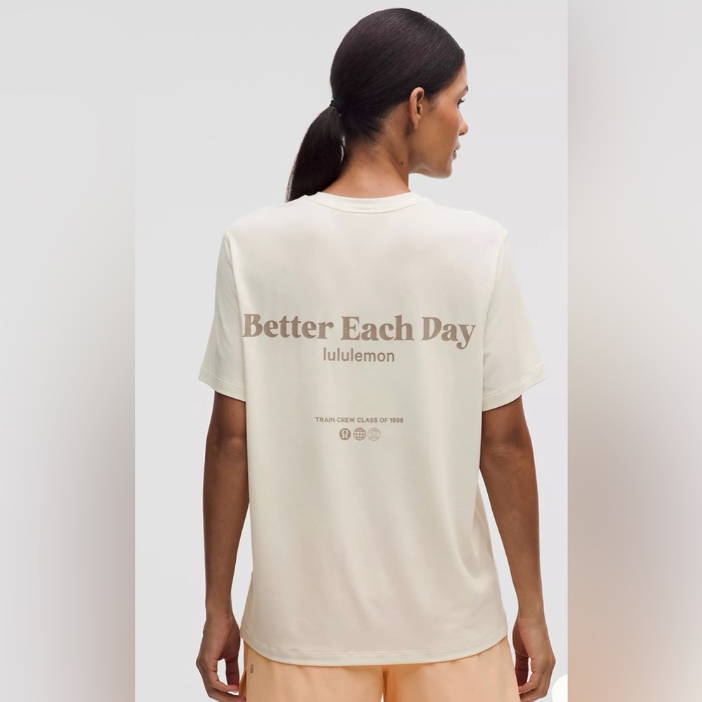 lululemon athletica White Tee with Positive Message